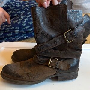 Rampage Moto Brown Heeled Boots